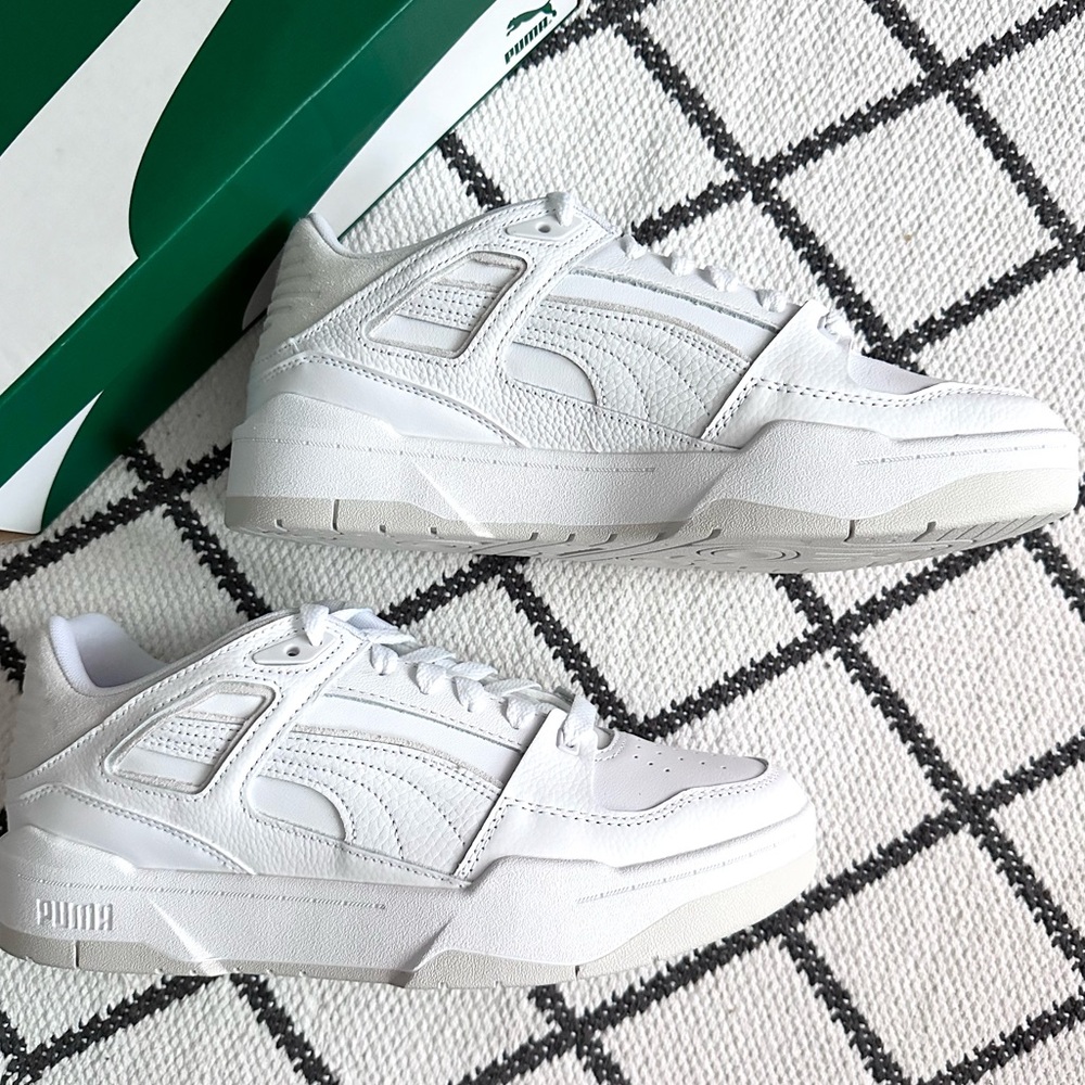 NIB Puma Slipstream Lace Up  Mens White Sneakers US 10.5